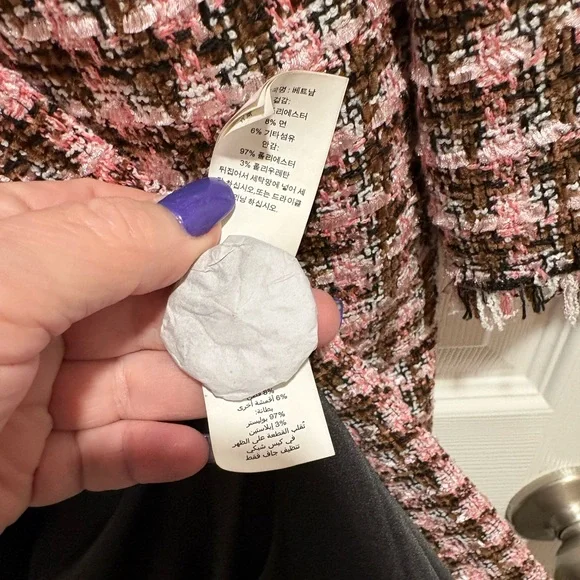 Kate Spade New York Enchanted Tweed Coat Size Large EUC - Picture 8 of 12